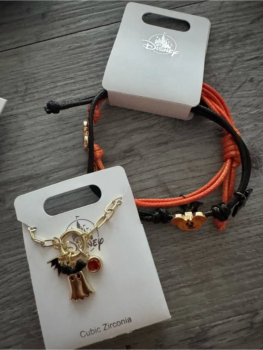 Disney Parks - Halloween Mickey Charm Bracelet and Necklace Set